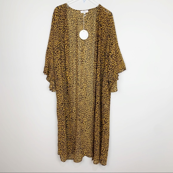 Walk On The Wild Side Leopard Kimono Duster - Picture 6 of 8
